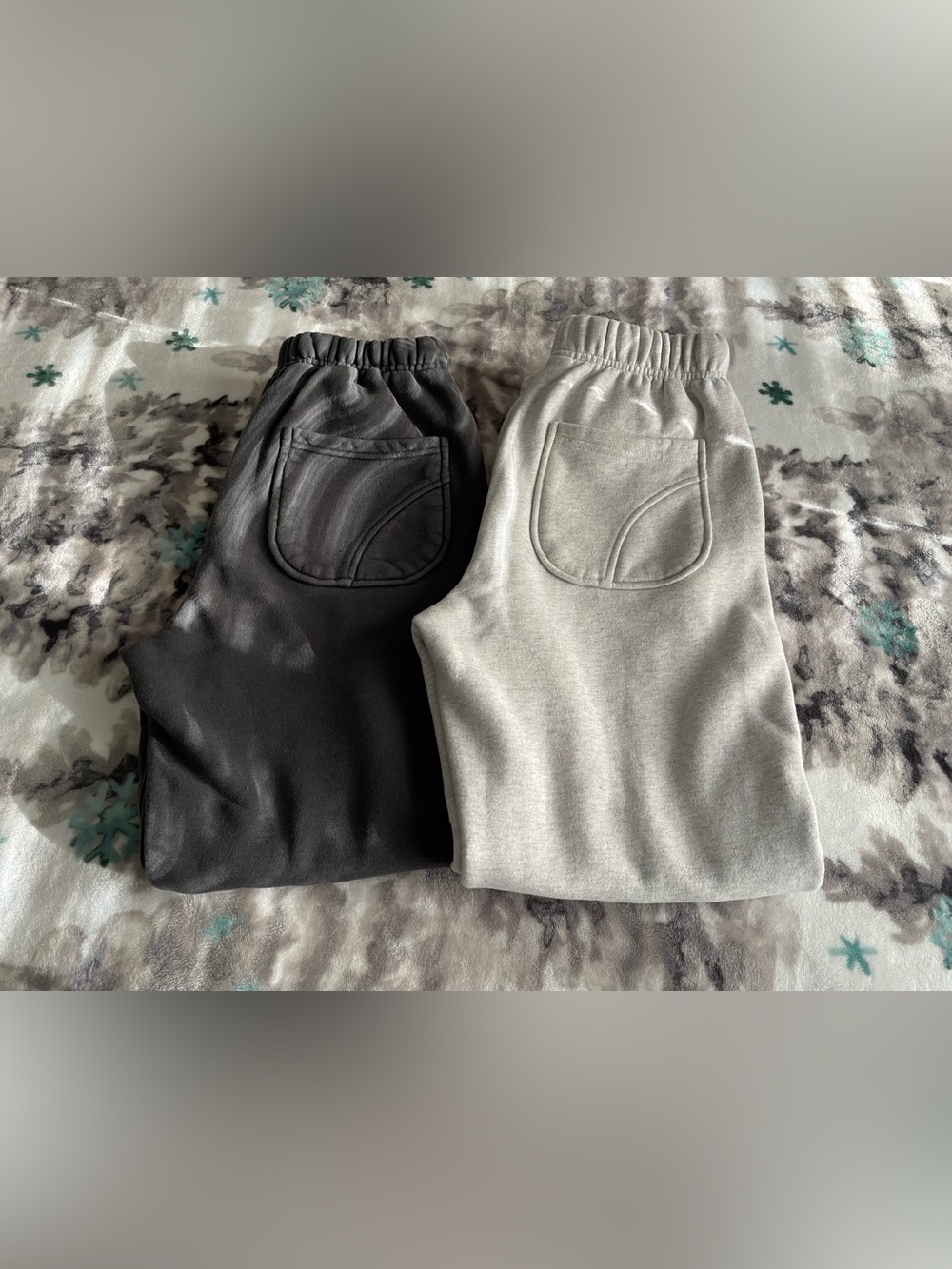 YoungLA Men's Elastic-Waist Joggers — Dark Gray & Light Gray